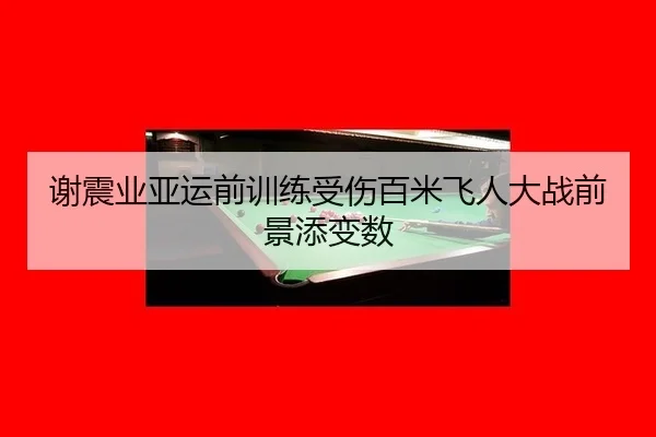 谢震业亚运前训练受伤百米飞人大战前景添变数